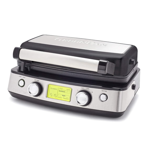 GreenPan Elite Ceramic Nonstick 2-Square Waffle Maker | Black