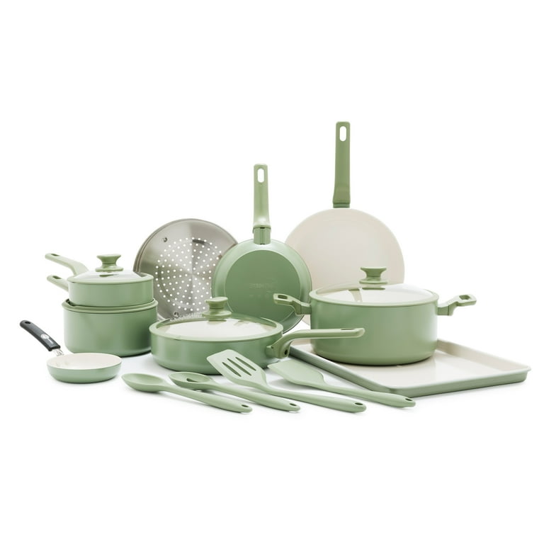GreenPan Essence 17-Piece Ceramic Nonstick Cookware – Toxin-Free