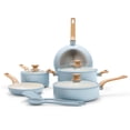 thumbnail image 1 of GreenPan 10-Piece Ceramic Nonstick Cookware Set, Stay Cool Handles, Induction, Dishwasher Safe, Blue, 1 of 11
