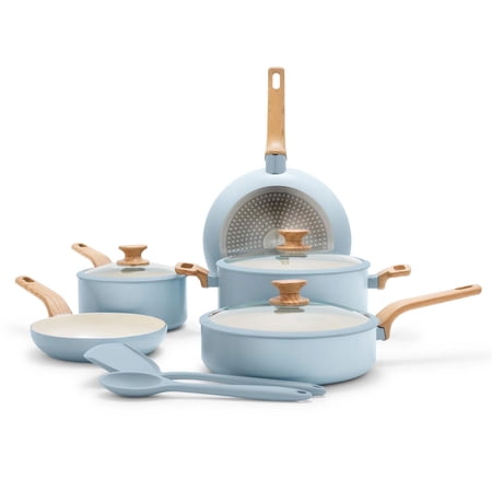 GreenPan 10-Piece Ceramic Nonstick Cookware Set, Stay Cool Handles, Induction, Dishwasher Safe, Blue