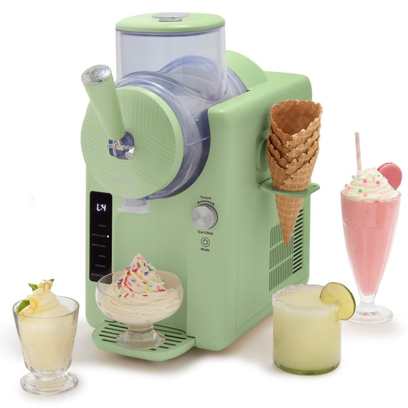 GreenPan Frost 6 Mode, Ice Cream, Frozen Drink & Milkshake Maker, No Freezer Needed, Easy Clean Parts, Green