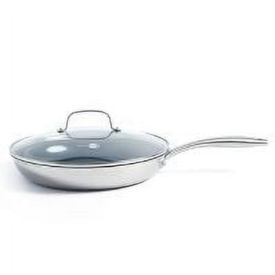 GreenPan Greenwich 12" Stainless Steel Frypan with Lid