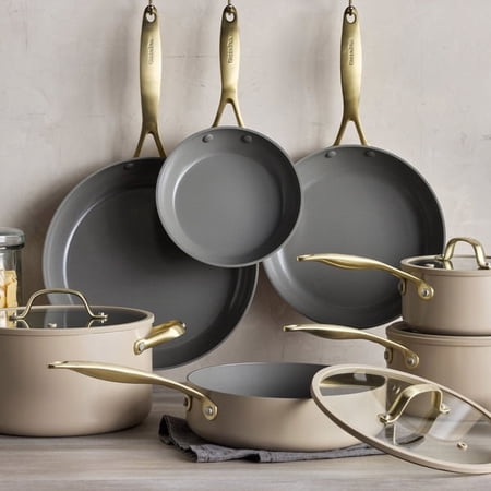 GreenPan Jewel Pro 11-Piece Cookware Set – Ceramic Nonstick, Assorted Colors, Dishwasher Safe