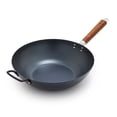 thumbnail image 1 of GreenPan Kyoto 14" Carbon Steel Wok, Pre-Seasoned Nonstick, Black, 1 of 9