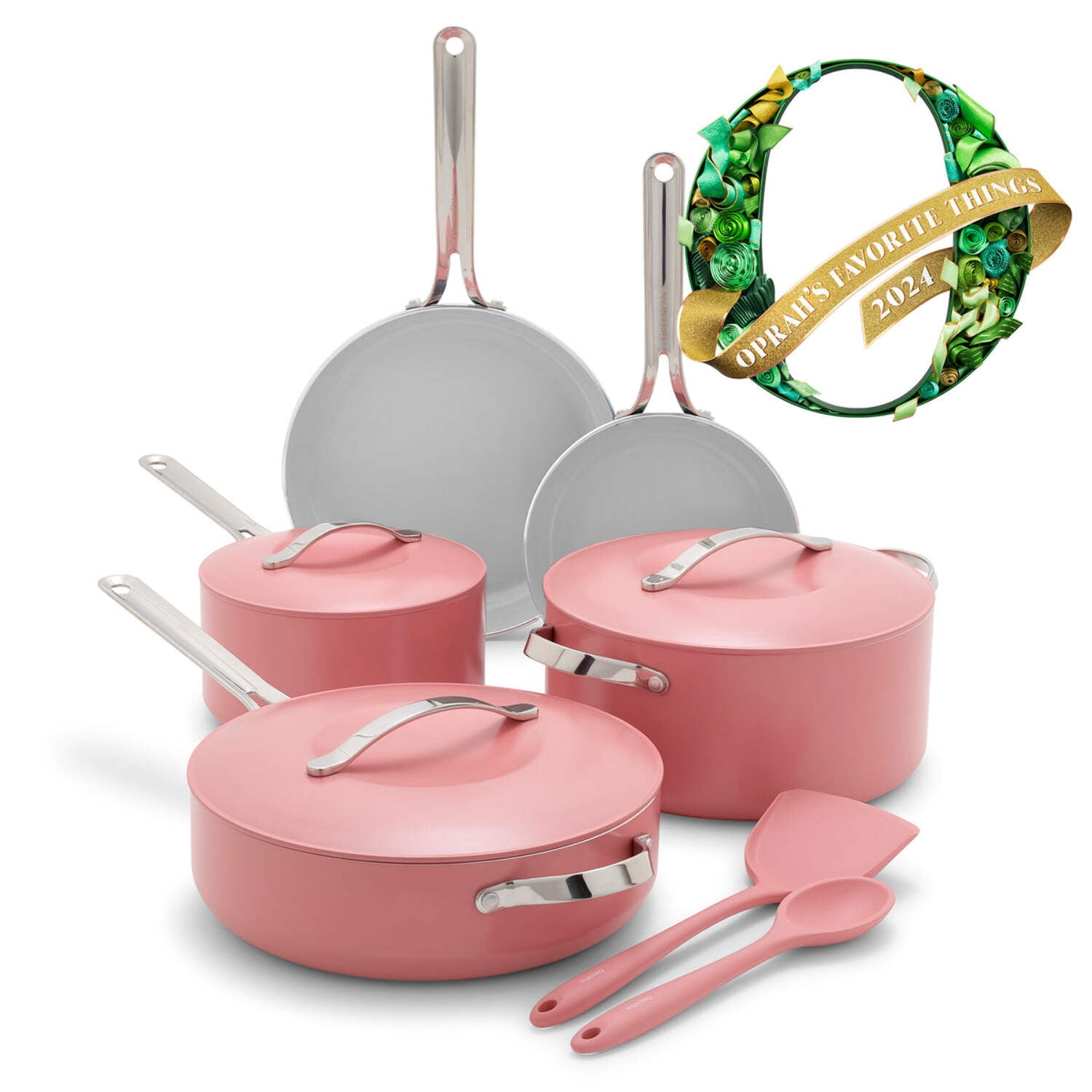Coral 10-Piece Nonstick Aluminum Cookware Set with Stainless Steel Handles