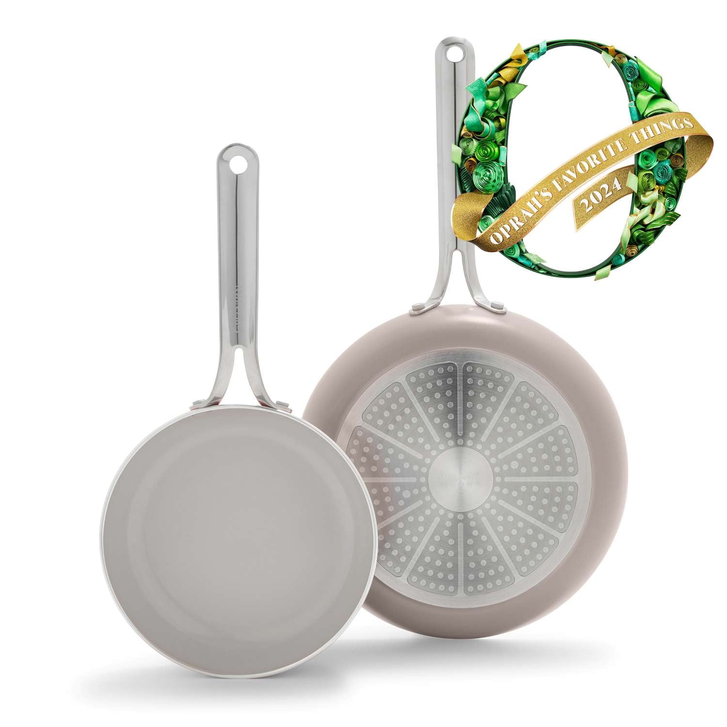 GreenPan Nova Clay Aluminum Ceramic Nonstick Frypan Set