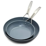 GreenPan Paris Pro Healthy Ceramic Non-Stick 2-Piece Open Frypan Set, 10 and 12