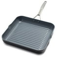thumbnail image 1 of GreenPan Paris Pro Healthy Ceramic Nonstick 11" Square Grill Pan with Spouts, Gray, 1 of 7