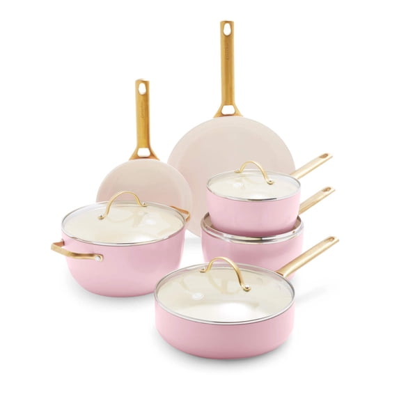 GreenPan Reserve Ceramic Nonstick 10-Piece Cookware Set | Blush