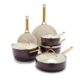 thumbnail image 1 of GreenPan Reserve Ceramic Nonstick 10-Piece Cookware Set | Merlot with Gold-Tone Handles, 1 of 10