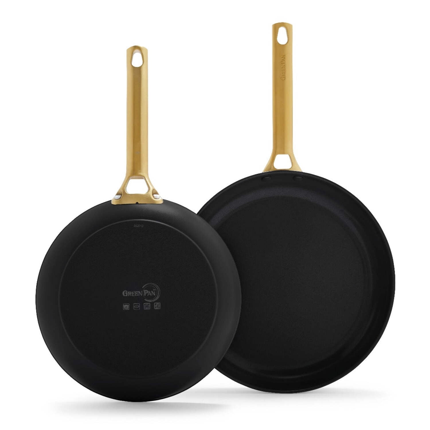 Black Aluminum Nonstick Ceramic Coating 2-Piece Fry Pan Set