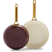 GreenPan Reserve Ceramic Nonstick 10" and 12" Frypan Set | Burgundy