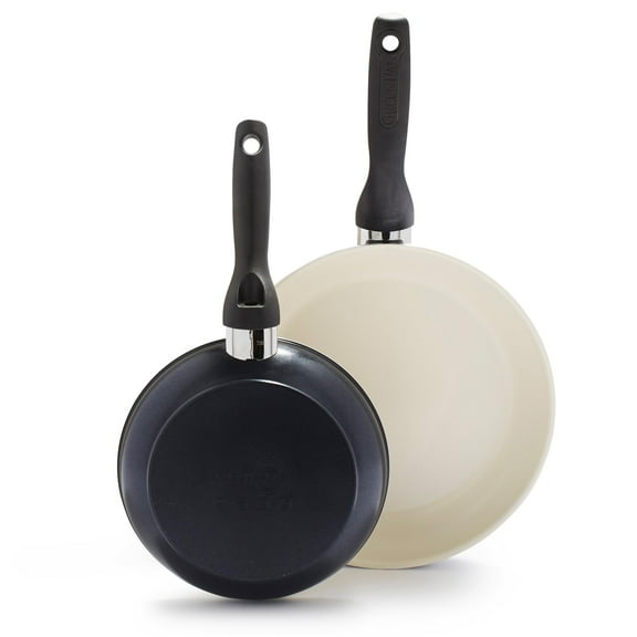 GreenPan Rio 8" and 11" Ceramic Non-Stick Breakfast Set Black