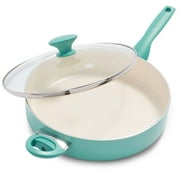 GreenPan Rio Ceramic Nonstick 5-Quart Saut Pan with Lid | Turquoise
