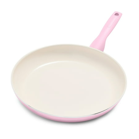 GreenPan Rio Healthy Ceramic Nonstick 12" Frying Pan Skillet, , Dishwasher Safe, Pink