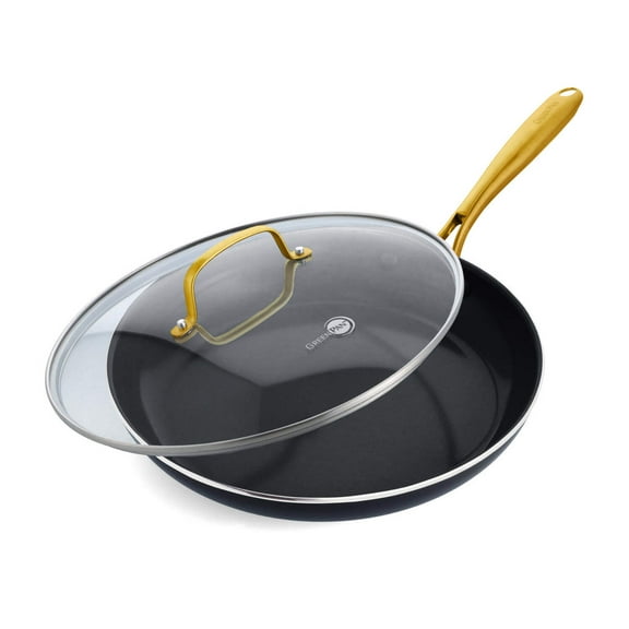 GreenPan Studio Ceramic Nonstick 12" Frying Pan with Lid