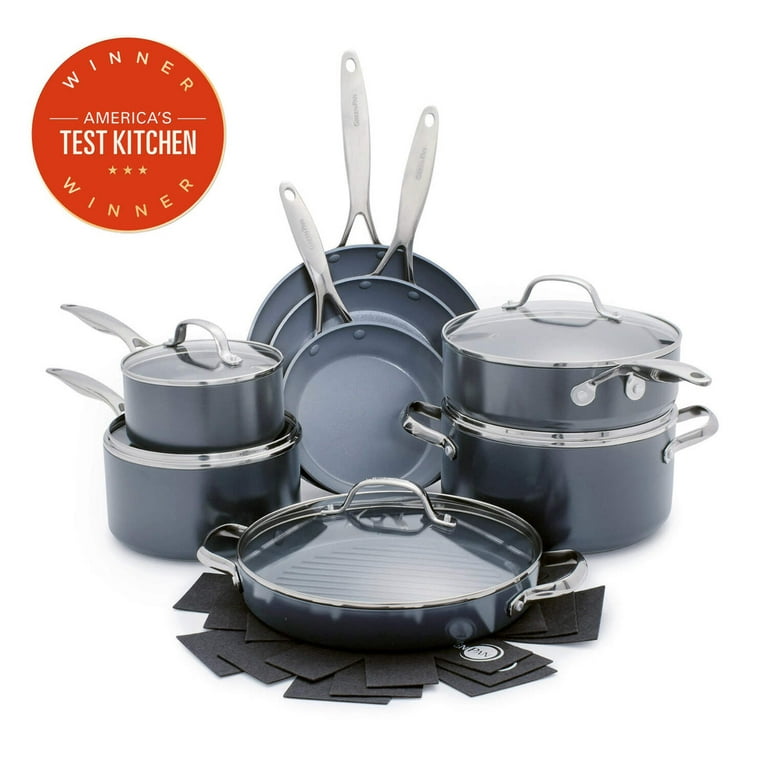 GreenPan Valencia Pro 13-Piece Cookware Set with Ceramic Nonstick