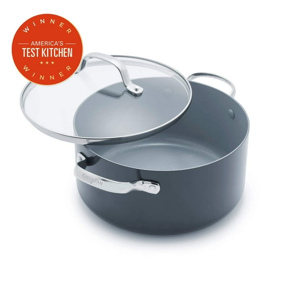 GreenPan Valencia Pro Healthy Ceramic Nonstick 5.5 Qt. Stockpot with Lid