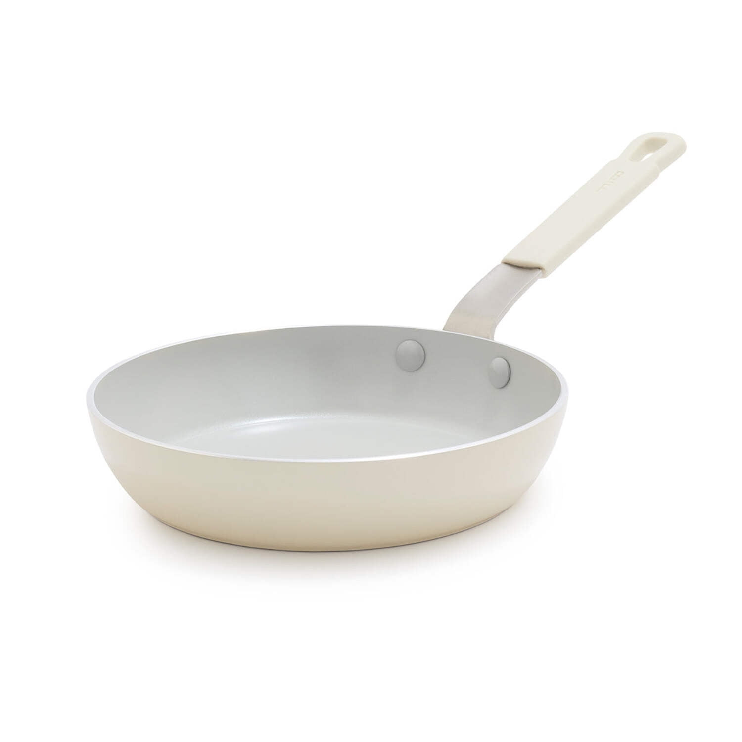 GreenPan Bobby Flay 8 Frypan Professional Grade Aluminum Ceramic Nonstick, Cream