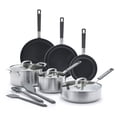 thumbnail image 1 of GreenPan x Bobby Flay Stainless Steel 12 Piece Cookware Pots and Pans Set, Professional Grade Tri Ply, Healthy Ceramic Nonstick, Induction Suitable, Dishwasher & Oven Safe, Stay Cool Handles, 1 of 9