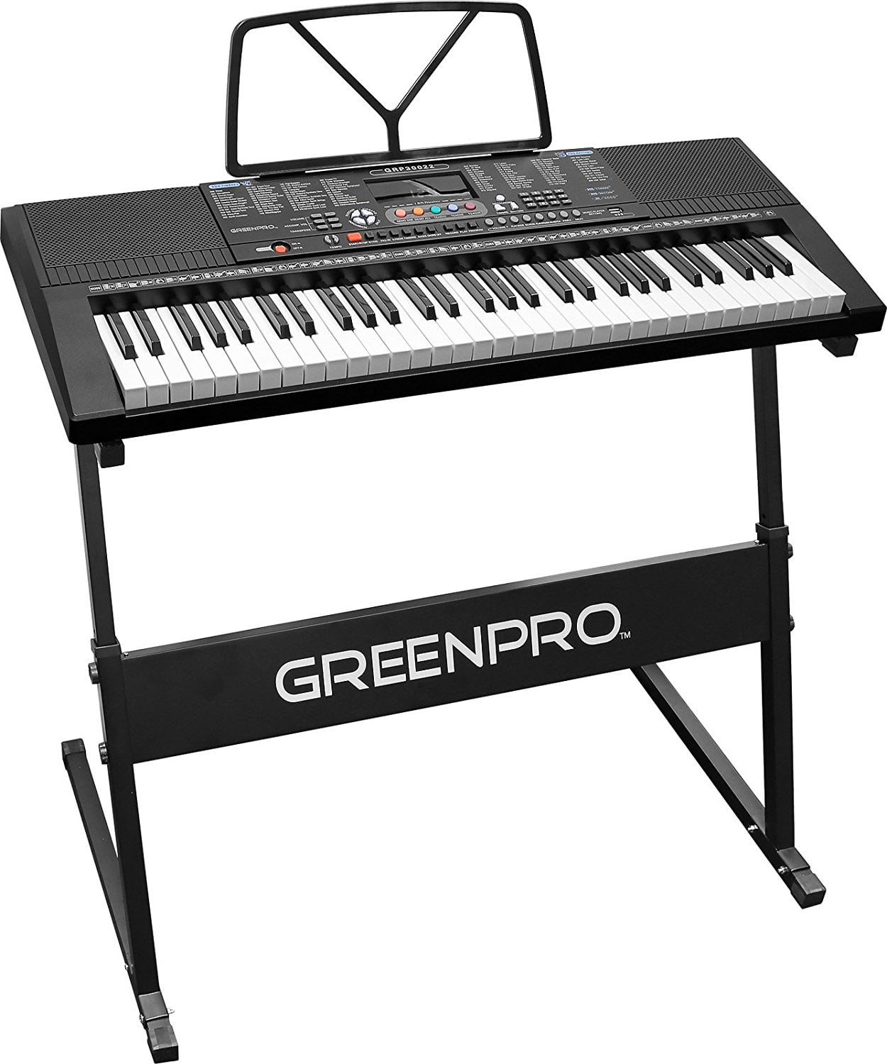 GreenPro Portable Electric Keyboard with Stand, 61 Key Piano Keyboard