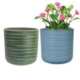 thumbnail image 1 of GreenShip 2 Pack Blue Olive Planter for Indoor Plants,8 Inch Plant Pots with Drainage Hole,Modern Plant Pots,Decorative Flower Pots, 1 of 6