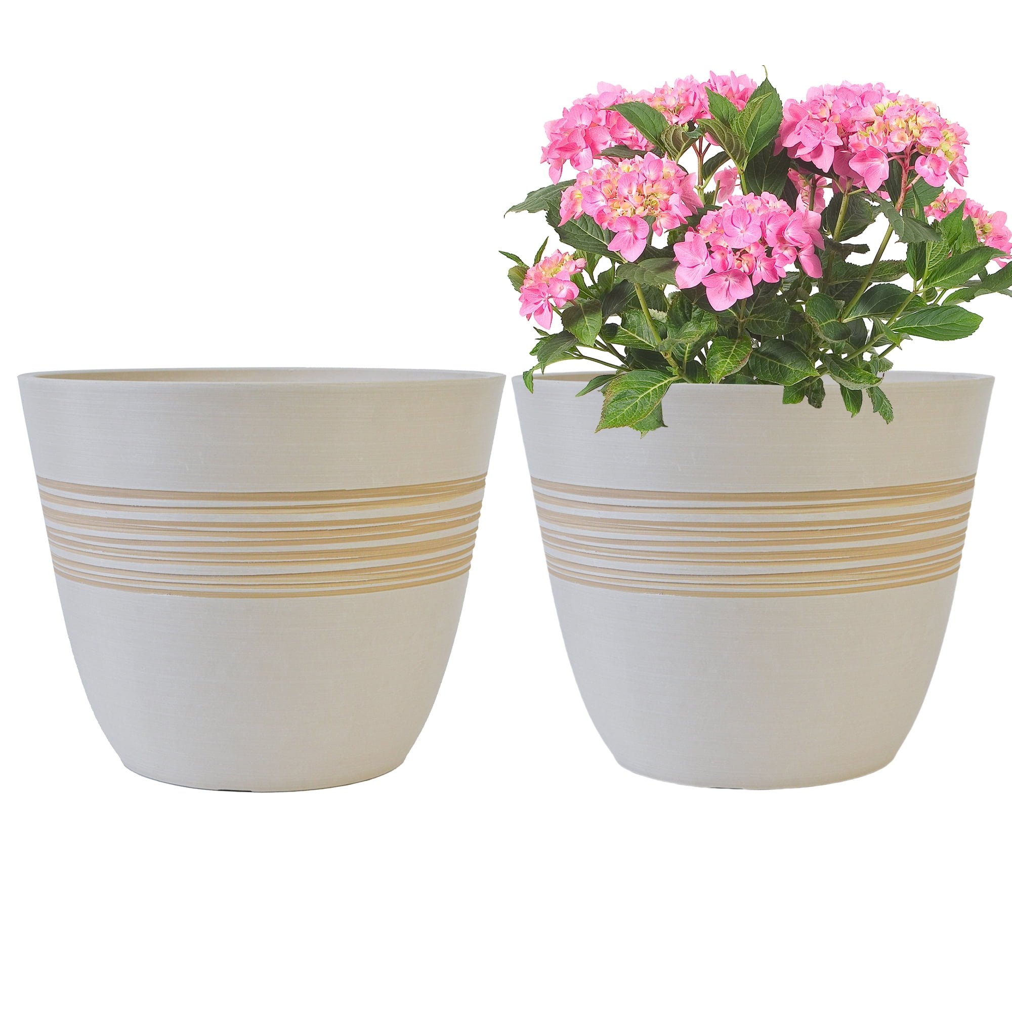 Large Flower Pots Outdoor Clearance 2 Pack 12 Inch Plant Pots - Modern ...