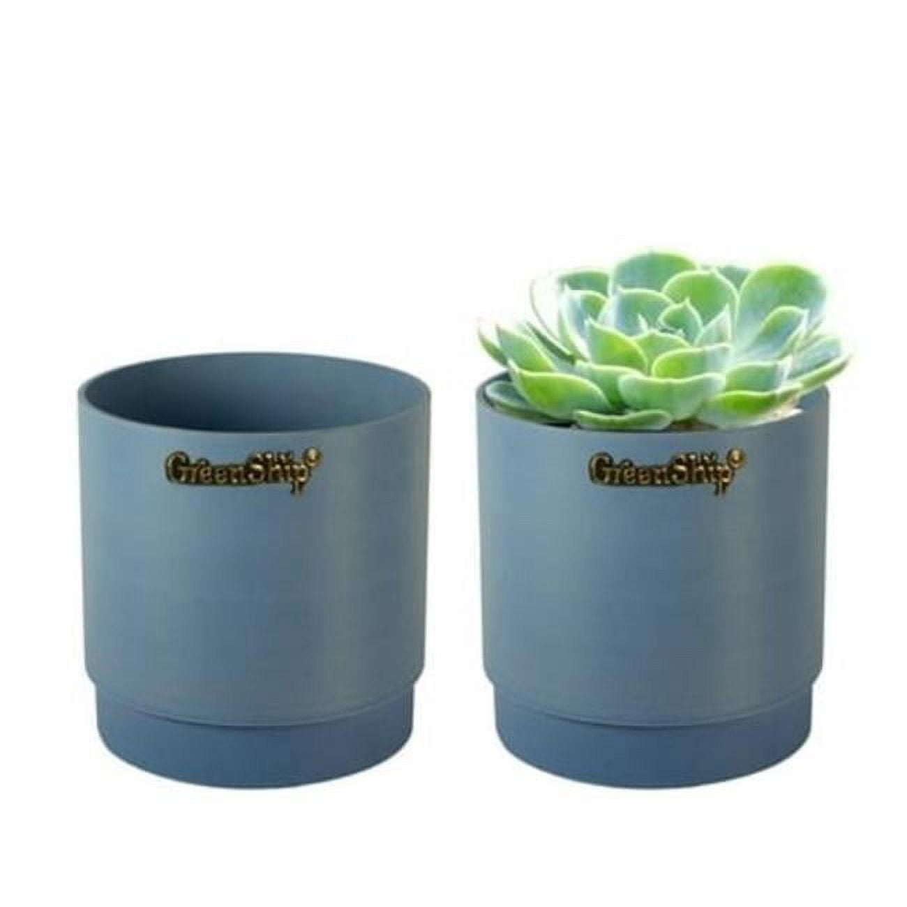Greenship S-16G12BS-2 5 in. Indoor Planter Pot - BlueStone, Pack of 2 ...