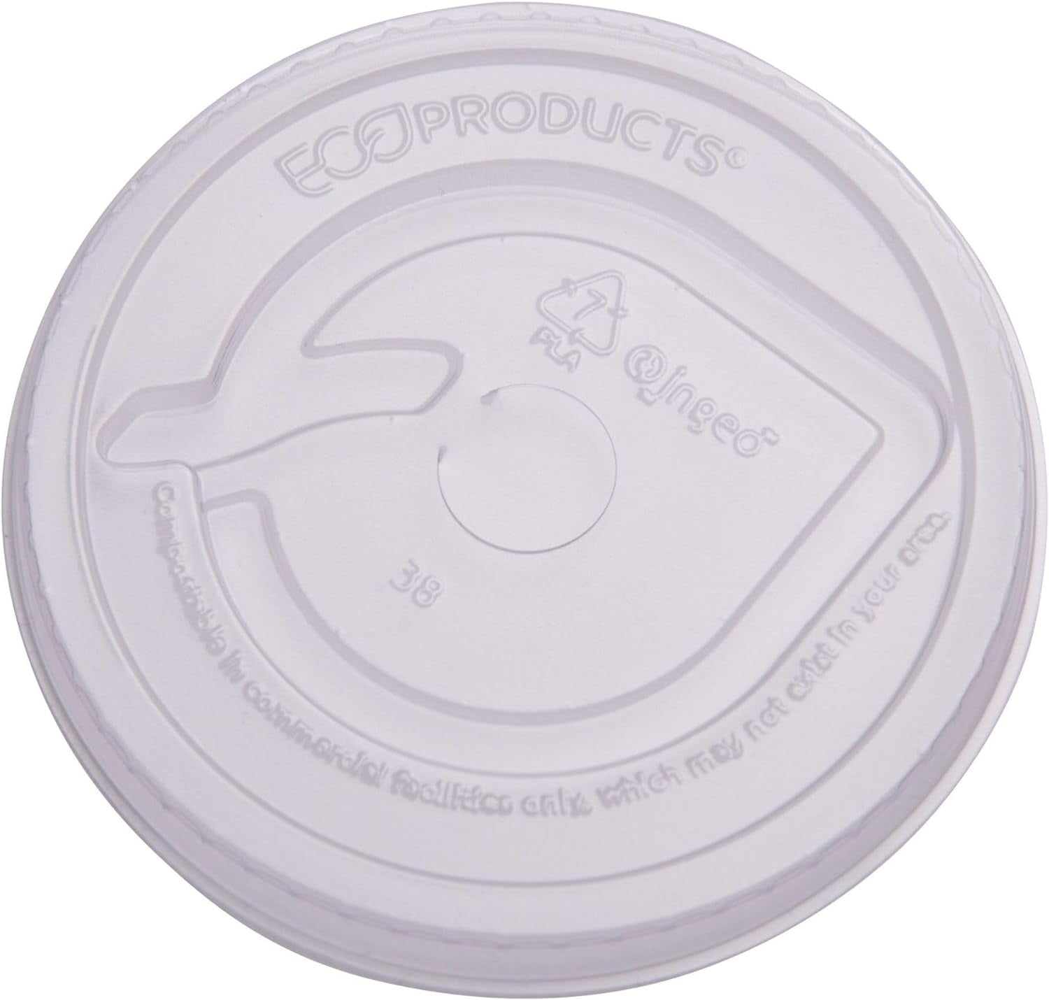 GreenStripe Compostable Plastic Cup Flat Lids, Case of 1000, Perforated ...