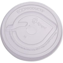 GreenStripe Compostable Plastic Cup Flat Lids, Case of 1000, Perforated Straw Hole, Fits 9-24oz Cups, Made From PLA Renewable Plant Based Plastic, Clear For Visibility