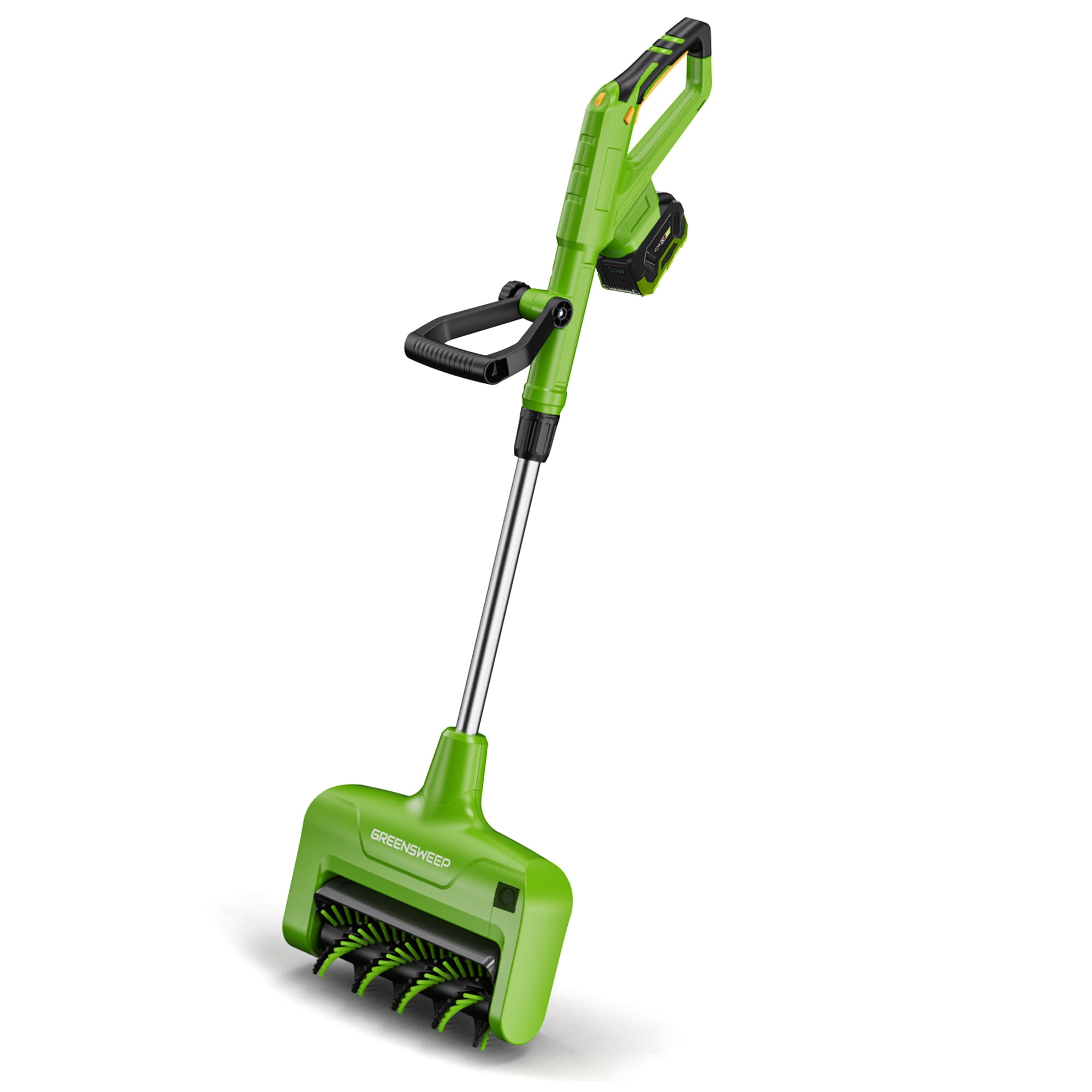 GreenSweep Reviver Volt Cordless Artificial Grass Power Brush, 12 in Cleaning Width, 20V Battery, Variable Speed, Removes Dirt, Debris and Pet Hair