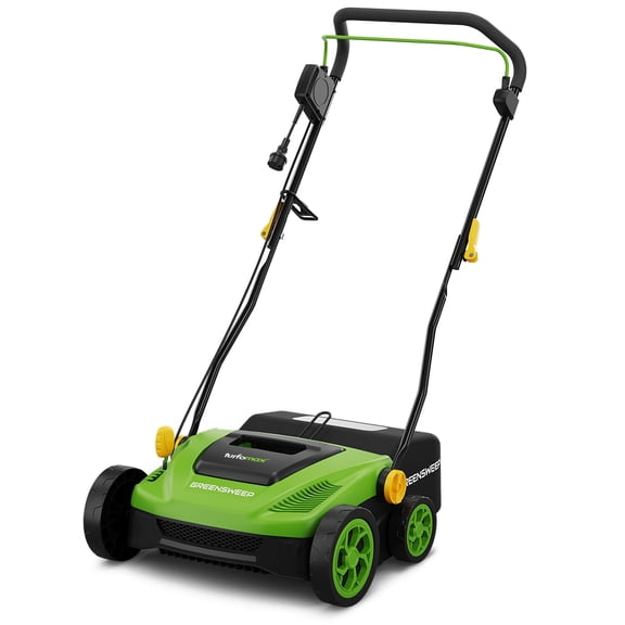 GreenSweep TurfoMax Artificial Grass Sweeper  Electric Turf Cleaner with Collection Bag & Adjustable Height Settings