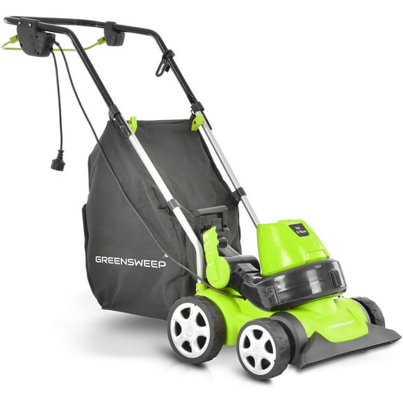 GreenSweep Vac & Blow | Compact 3 in 1 Vacuum, Blower & Mulcher for Small Yards, Artificial Lawns, Grass, Patio's & Driveways, for Upto 1,500 Sq Ft Spaces