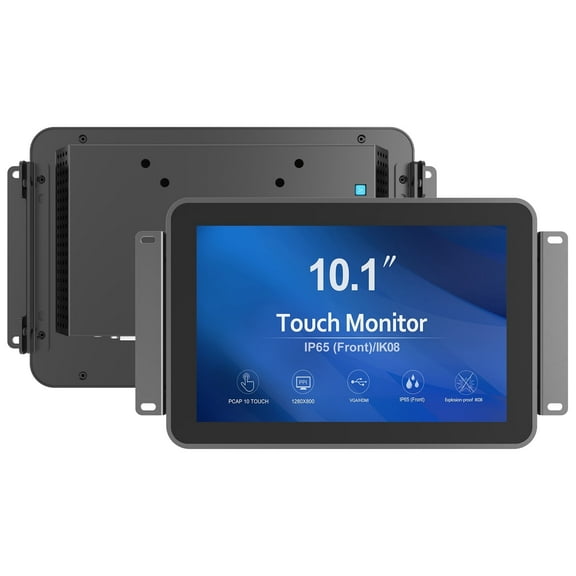 GreenTouch 10.1 Inch 1000 Nits Multi Touch PCAP Open Frame Touch Screen Monitor, 1280x800, Black