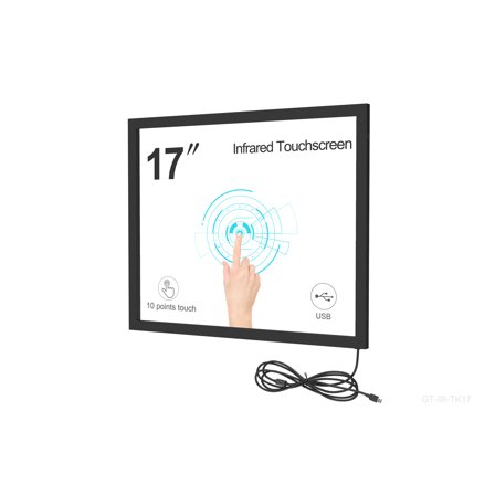 GreenTouch 10 Points 17 Inch Infrared Touch Frame, IR Touch Screen Panel Overlay Kits with USB Plug and Play