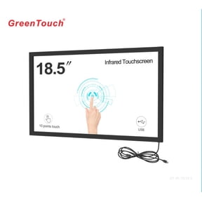 GreenTouch 18.5 Inch Multi IR Touch Screen, Interactive Infrared Touch Screen Panel, IR Touch Bezel with 3mm Thickness Tempered Glass