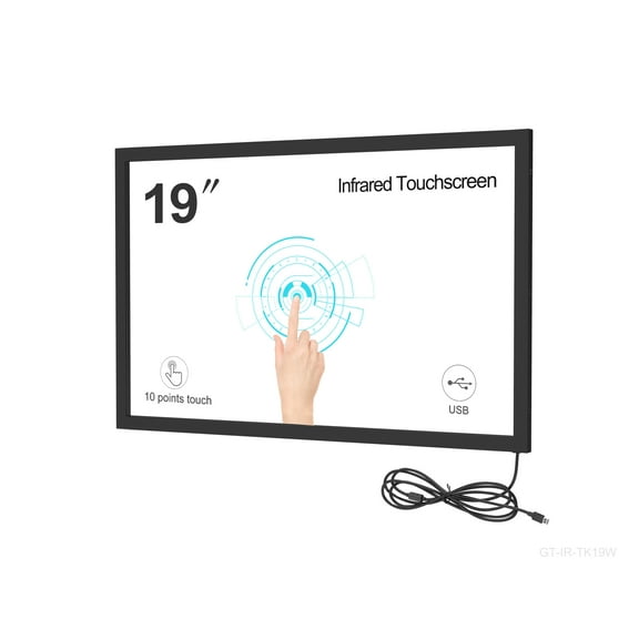 GreenTouch 19 inch Multi-Touch Infrared Touch Overlay, IR Touch Screen Panel, Infrared Touch Frame USB Free Driver HID Compatible with Ratio 16:10