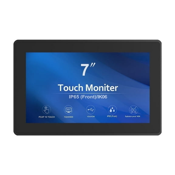 GreenTouch 7 Inch Open Frame 1024x600 HDMI PCAP Touch Monitors for Consumer, Hospitality Markets