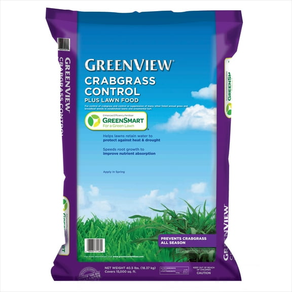 GreenView Crabgrass Control Plus Lawn Food - 40.5 lb. - Covers 15,000 sq. ft.