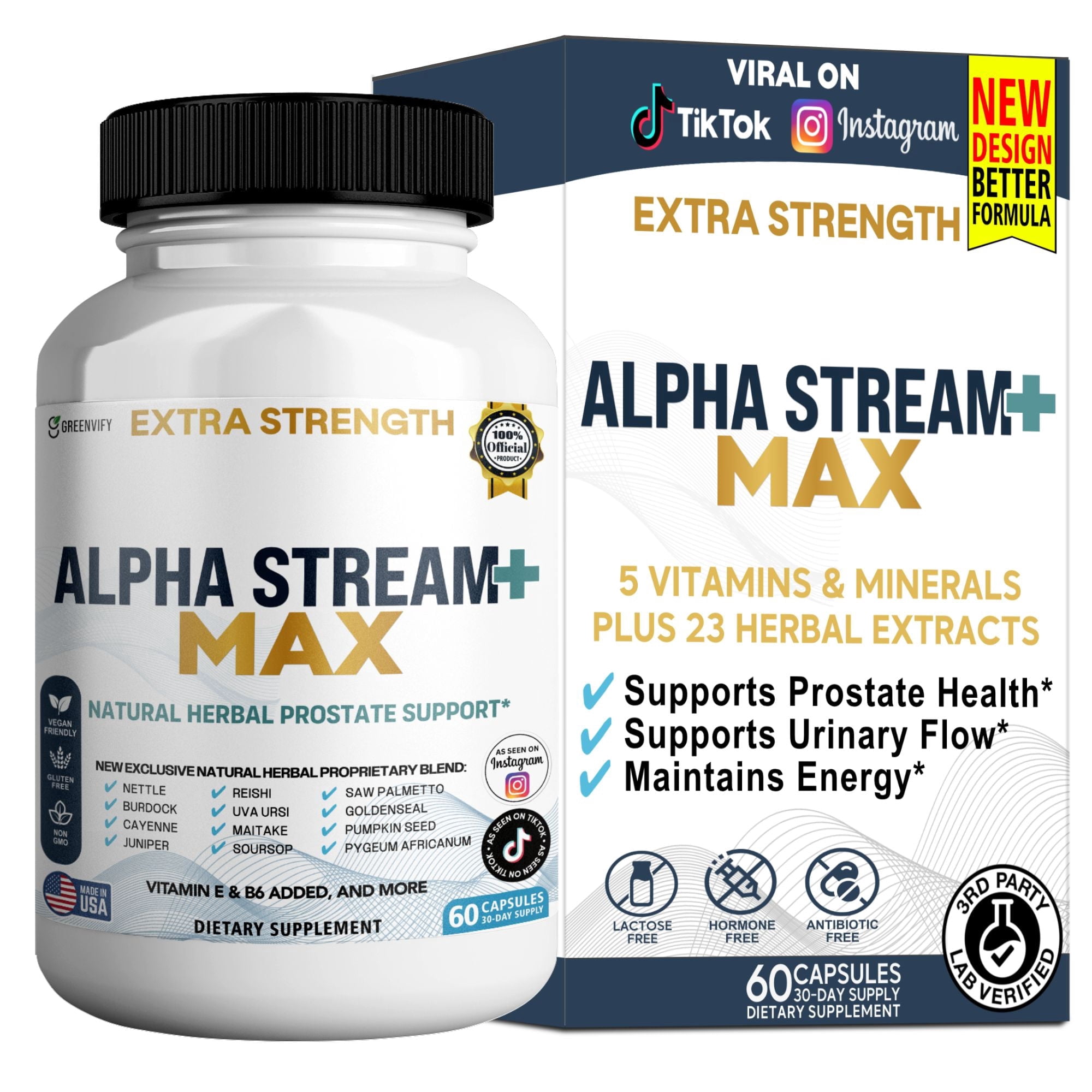 GreenVify Alpha Stream Plus Max – Men’s Performance & Vitality Support ...