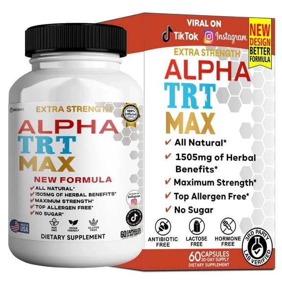 GreenVify Alpha TRT Max Daily Strength & Vitality Support Supplement