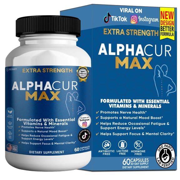 GreenVify AlphaCur Max – Daily Wellness Support Supplement – Advanced Herbal Blend for Energy, Vitality & Immune Support