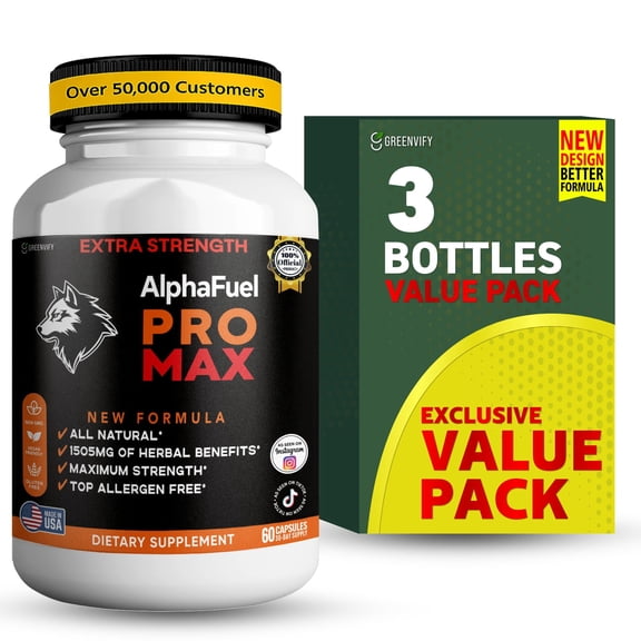GreenVify AlphaFuel Pro Max Dietary Supplement Capsules for Men