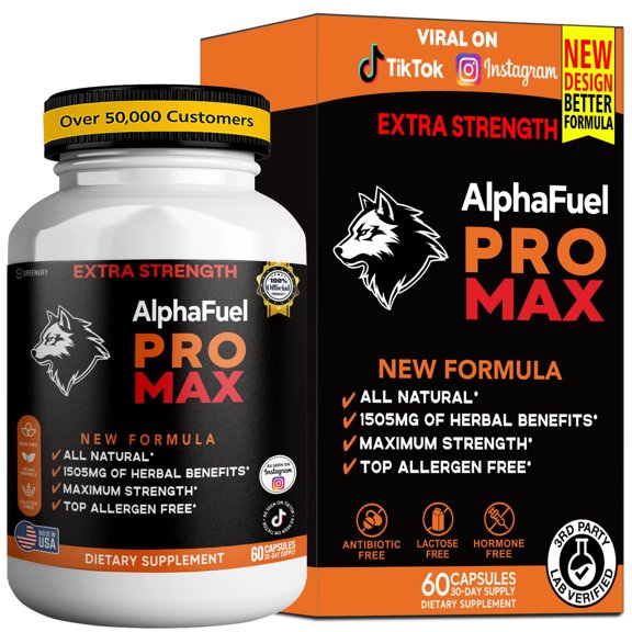GreenVify AlphaFuel Pro Max Dietary Supplement Capsules for Men