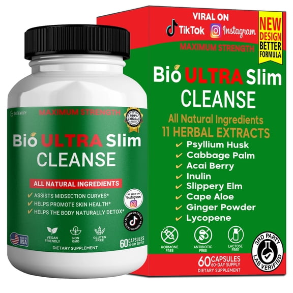 GreenVify Bio Ultra Slim Cleanse Digestive Balance & Wellness Support Formula