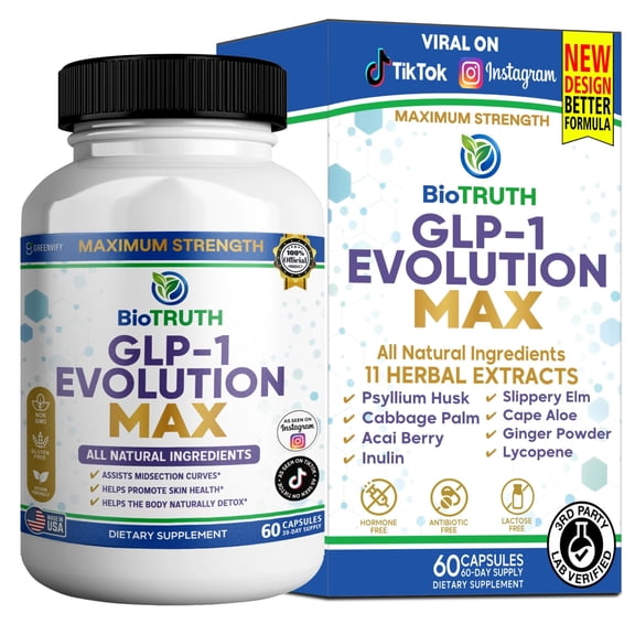 GreenVify BioTruth GLP-1 Evolution Max Daily Wellness & Lifestyle Support Supplement, Adult Nutritional Formula