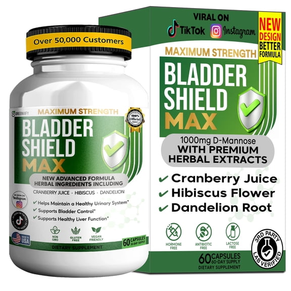 GreenVify BladderShield Max Urinary & Bladder Support Supplement Capsules