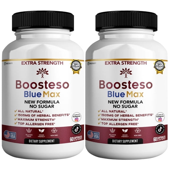 GreenVify Boosteso Blue Max Maca Root Supplement for Men with Organic ...