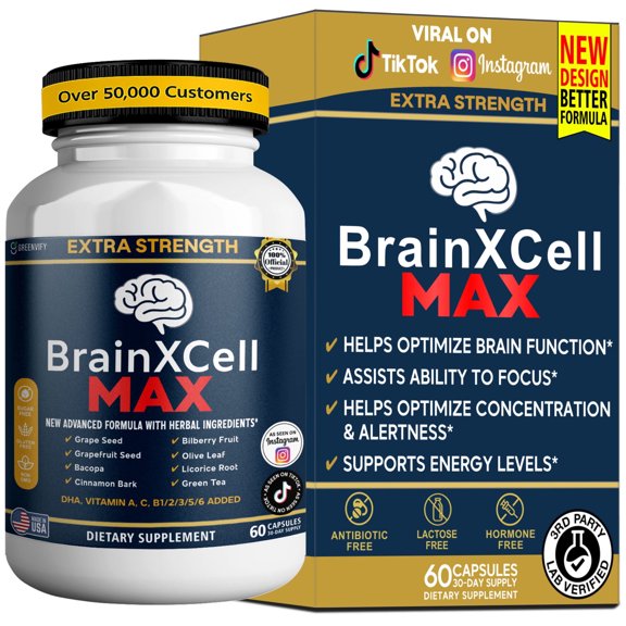 GreenVify BrainXCell Max Memory & Cognitive Support Supplement