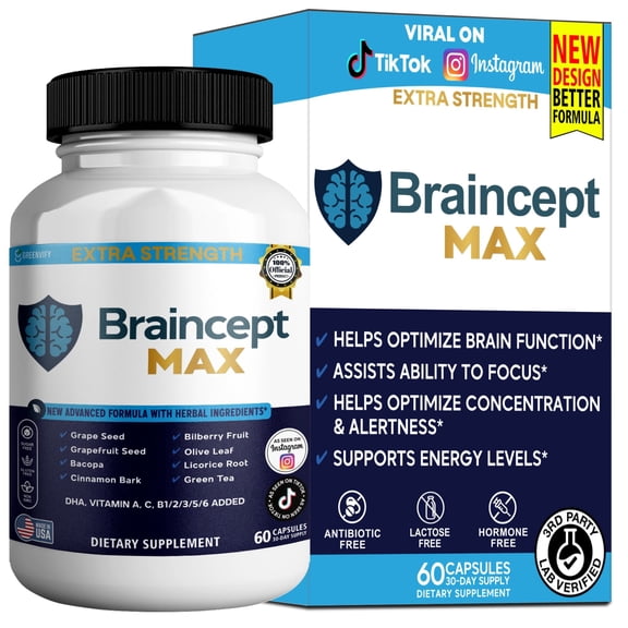 GreenVify Braincept Max – Daily Focus & Active Lifestyle Support Supplement